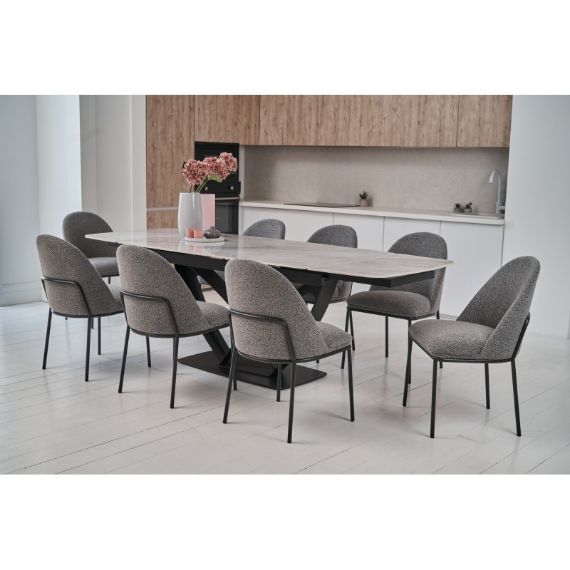 Cтілець M-110 сірий + чорний Vetro Mebel