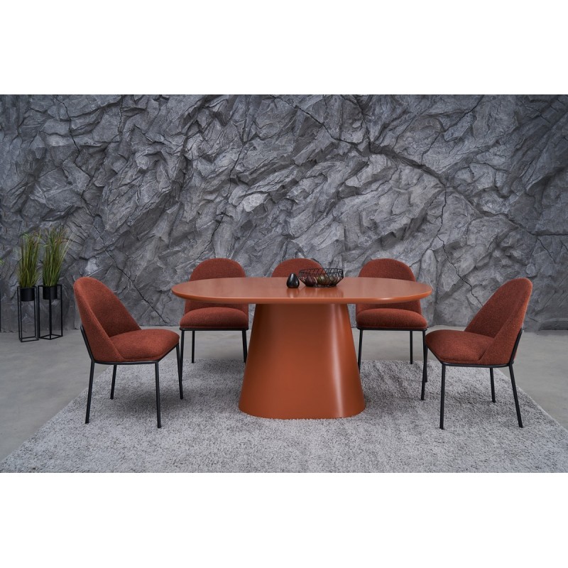 Cтілець M-110 теракотовий + чорний Vetro Mebel