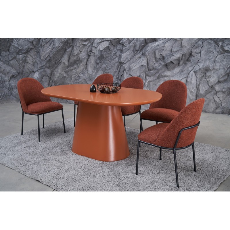 Cтілець M-110 теракотовий + чорний Vetro Mebel