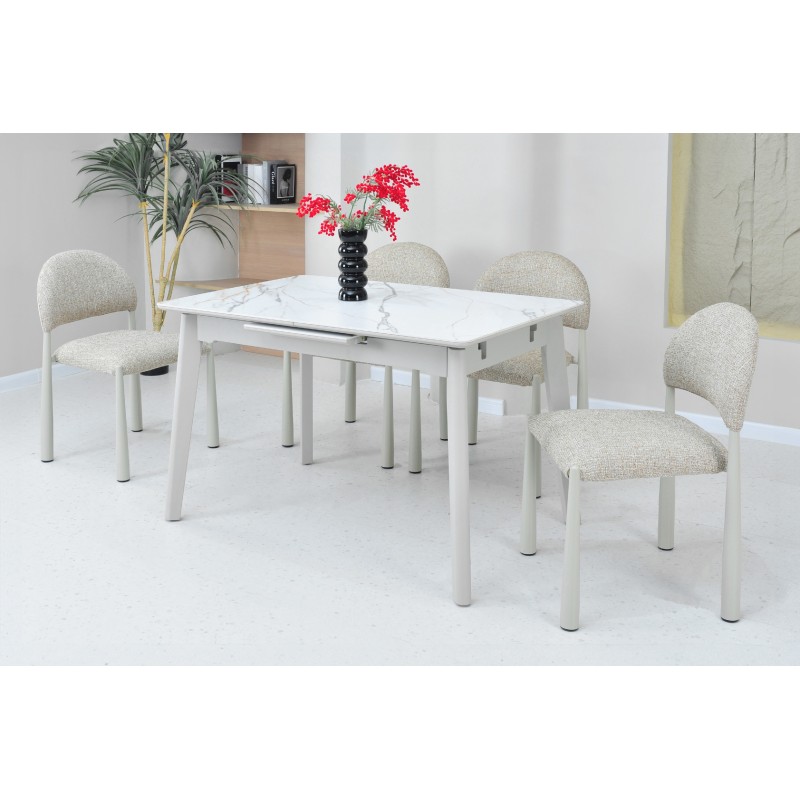 Стілець M-125 мигдаль + кремовий 
Vetro Mebel