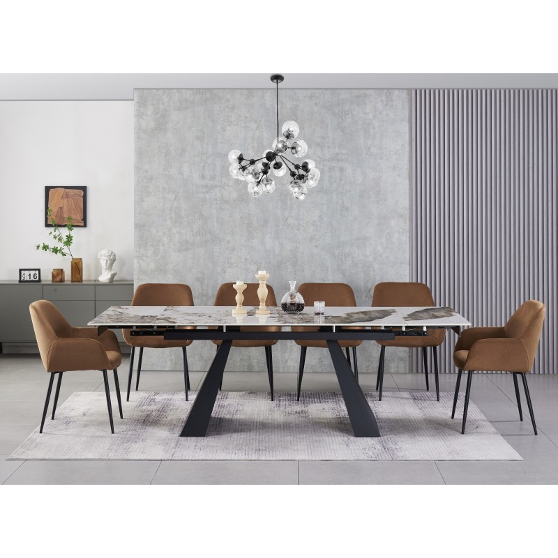 Стілець M-220 карамель + чорний 
Vetro Mebel