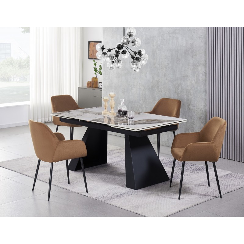 Стілець M-220 карамель + чорний 
Vetro Mebel