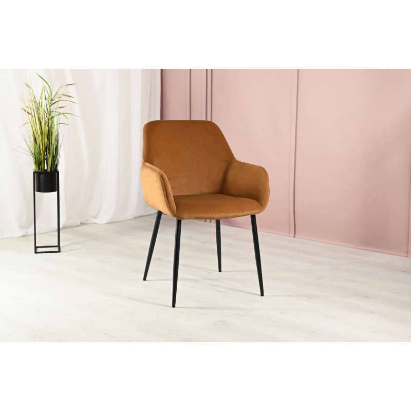 Стілець M-220 карамель + чорний 
Vetro Mebel