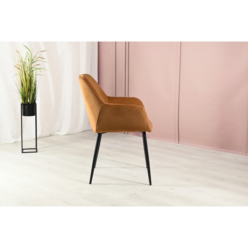 Стілець M-220 карамель + чорний 
Vetro Mebel