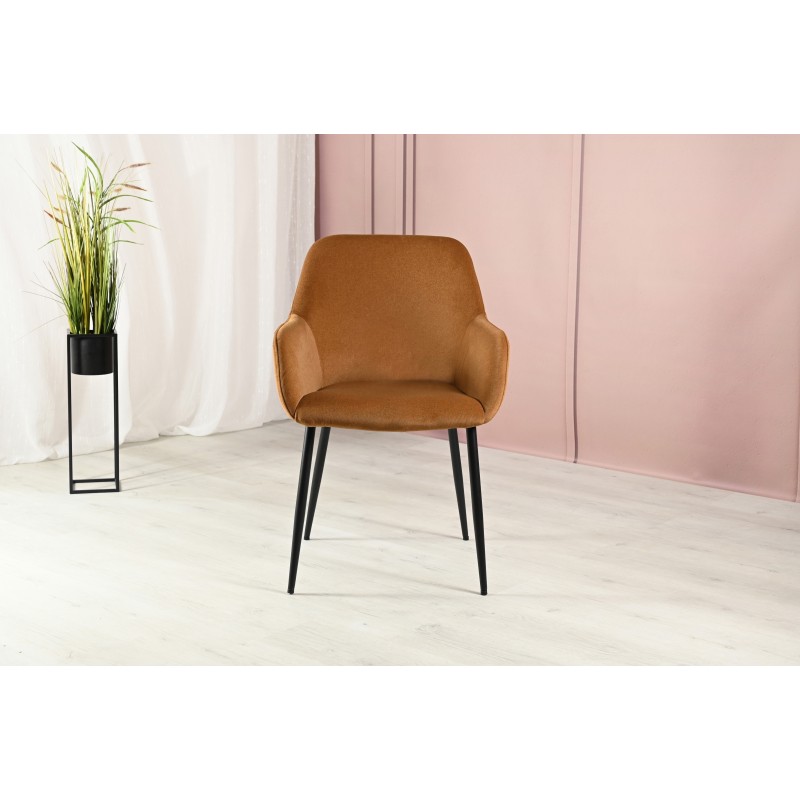 Стілець M-220 карамель + чорний 
Vetro Mebel