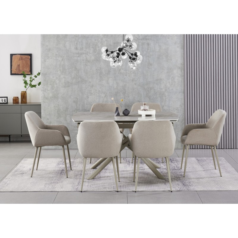 Стілець M-220 макадамія + капучино 
Vetro Mebel