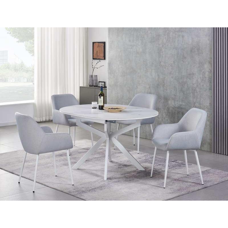 Стілець M-220 устричний + білий Vetro Mebel