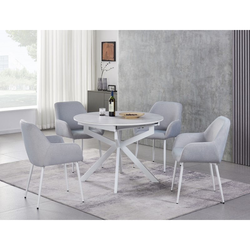 Стілець M-220 устричний + білий Vetro Mebel