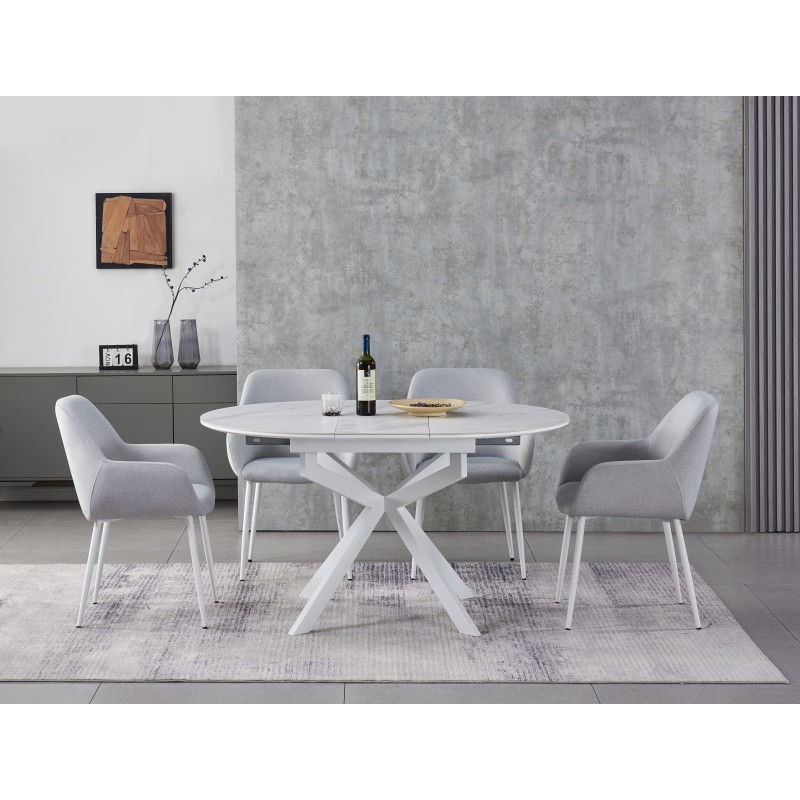 Стілець M-220 устричний + білий Vetro Mebel