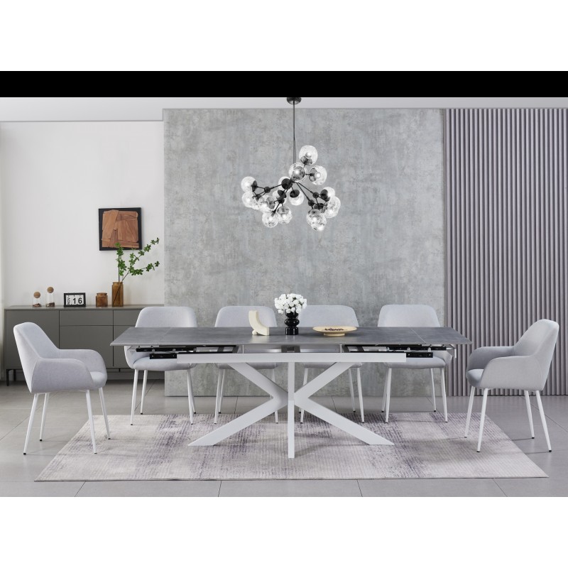 Стілець M-220 устричний + білий Vetro Mebel