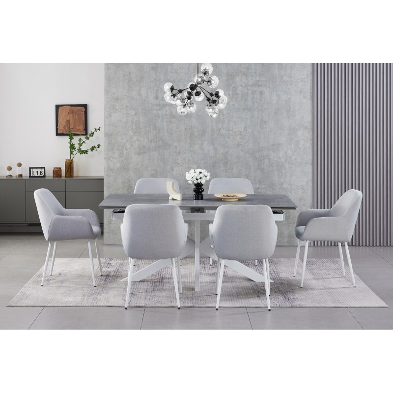 Стілець M-220 устричний + білий Vetro Mebel