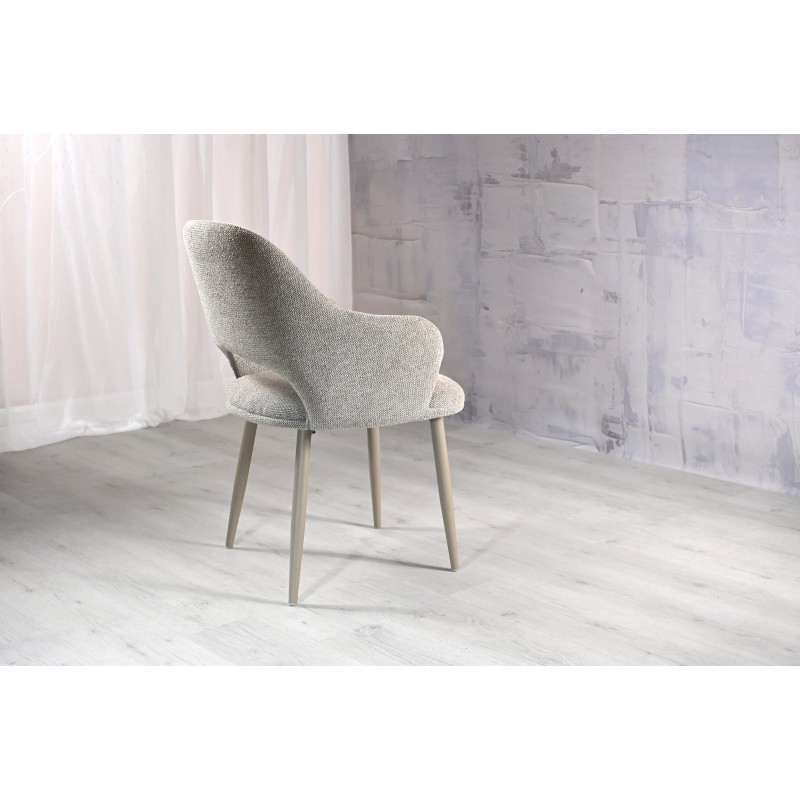 Стілець M-234 натуральний льон + капучино Vetro Mebel