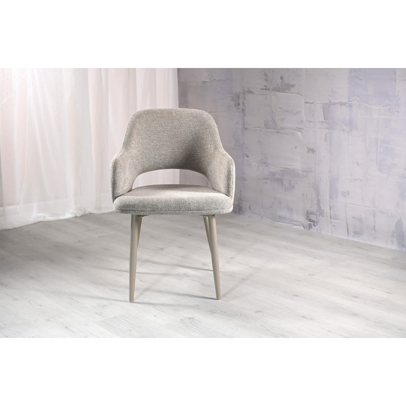 Стілець M-234 натуральний льон + капучино Vetro Mebel