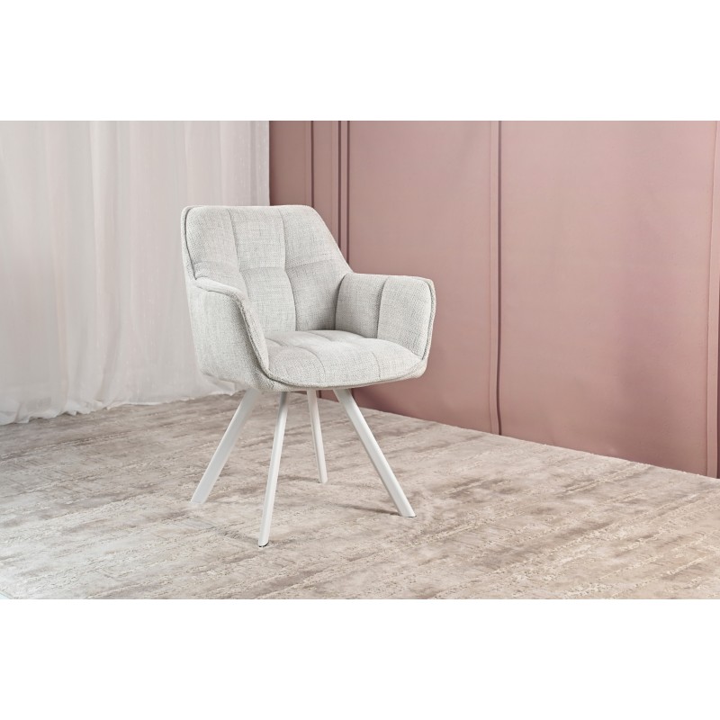 Стілець M-235 сніжно-білий + білий 
Vetro Mebel