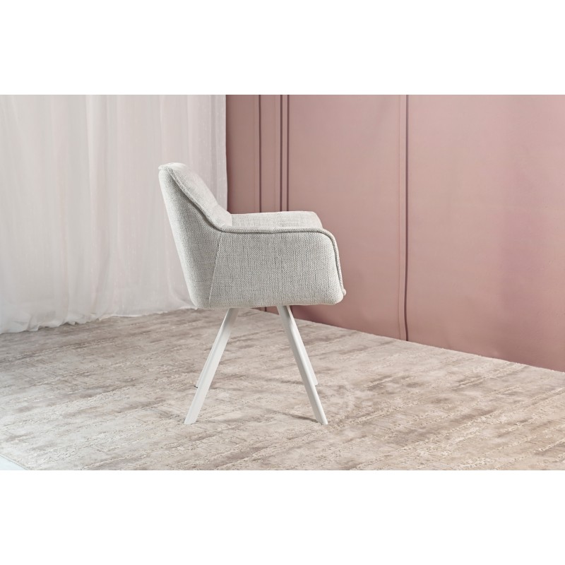 Стілець M-235 сніжно-білий + білий 
Vetro Mebel