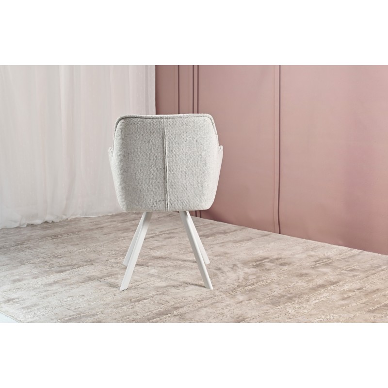 Стілець M-235 сніжно-білий + білий 
Vetro Mebel