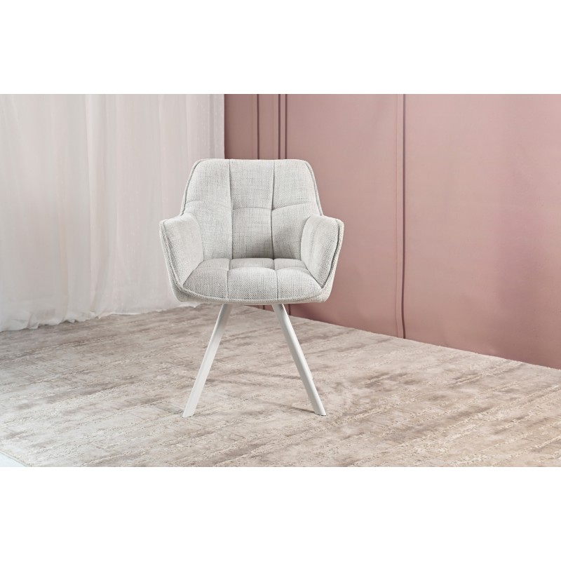 Стілець M-235 сніжно-білий + білий 
Vetro Mebel