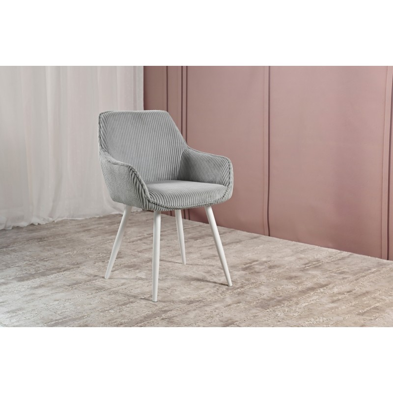 Стілець M-240 сивий + білий 
Vetro Mebel