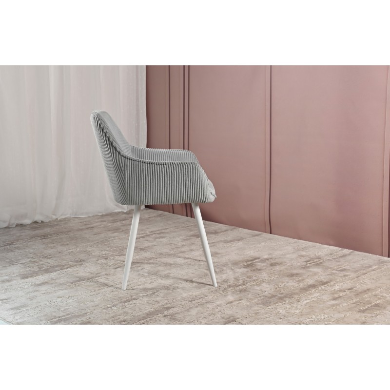 Стілець M-240 сивий + білий 
Vetro Mebel