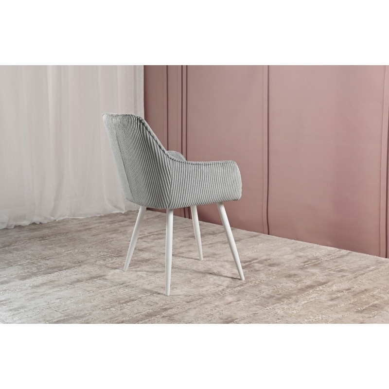 Стілець M-240 сивий + білий 
Vetro Mebel