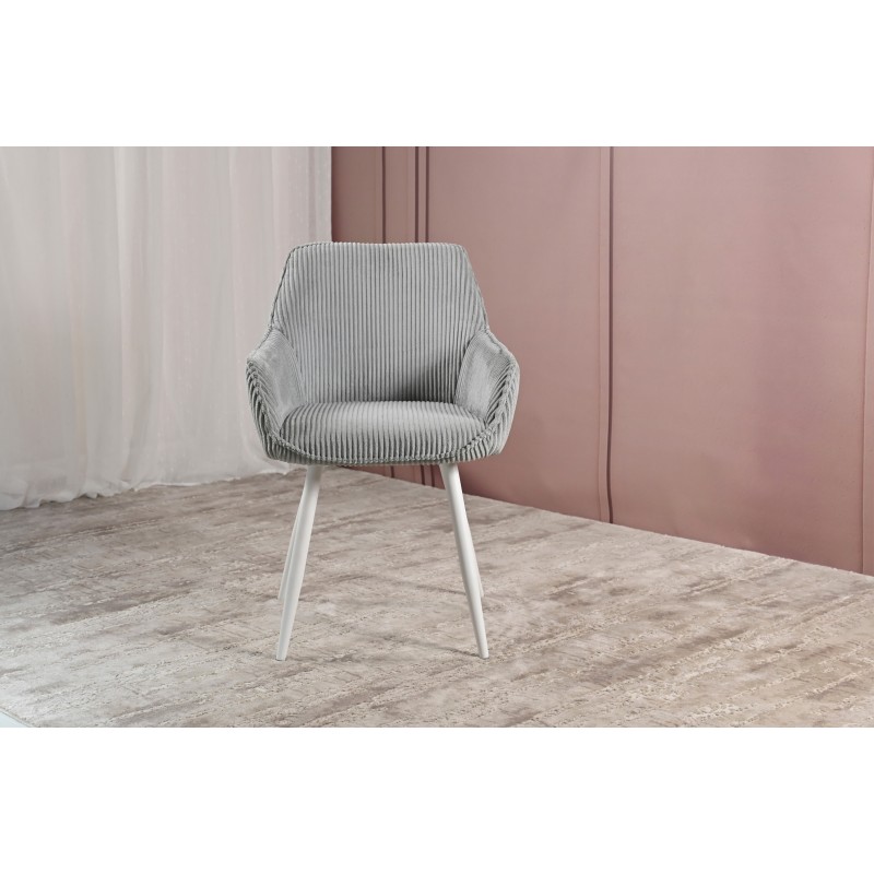 Стілець M-240 сивий + білий 
Vetro Mebel