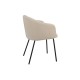 Стілець M-242 кокосове молоко + чорний 
Vetro
