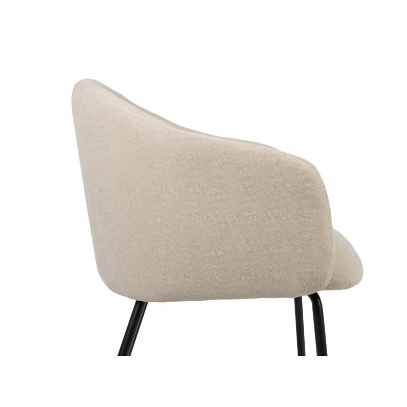 Стілець M-242 кокосове молоко + чорний 
Vetro