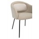 Стілець M-242 кокосове молоко + чорний 
Vetro