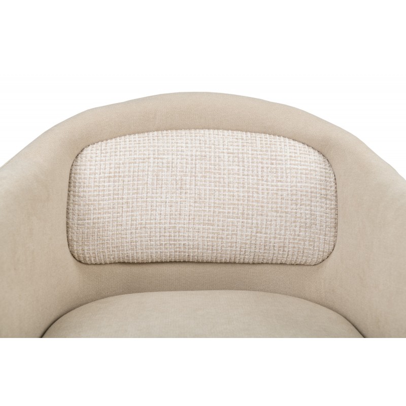 Стілець M-242 кокосове молоко + чорний 
Vetro