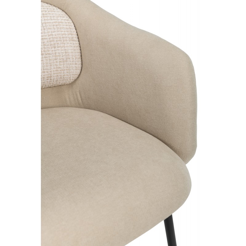 Стілець M-242 кокосове молоко + чорний 
Vetro