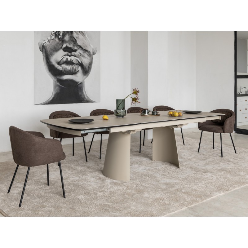 Стілець M-242 шоколадний + чорний 
Vetro