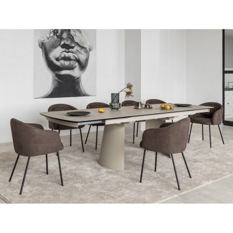 Стілець M-242 шоколадний + чорний 
Vetro