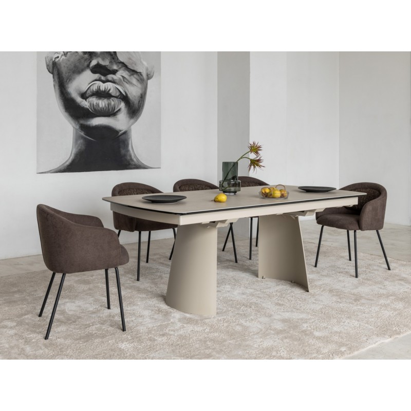 Стілець M-242 шоколадний + чорний 
Vetro