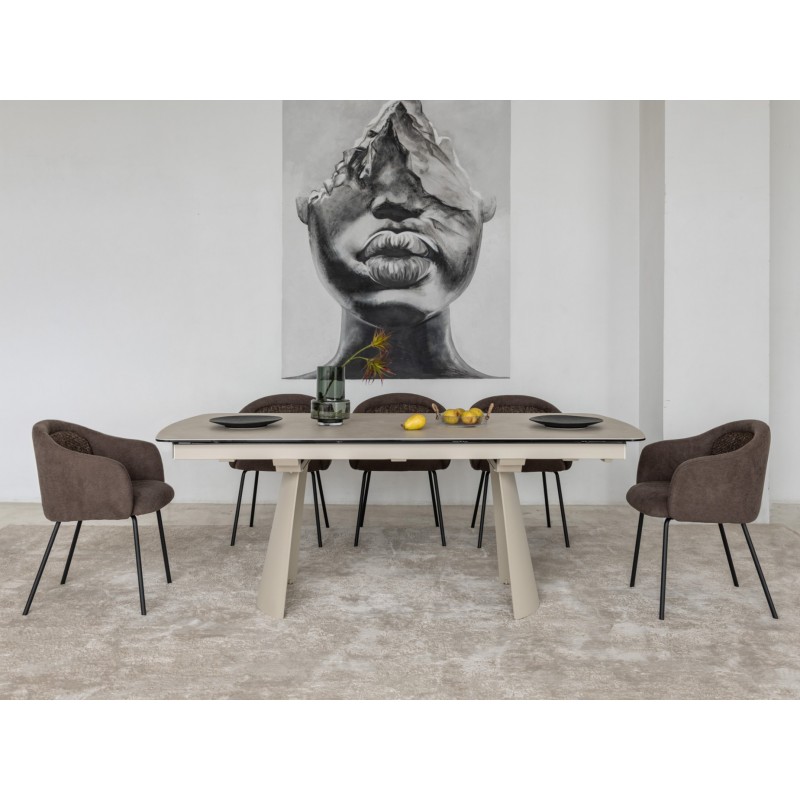 Стілець M-242 шоколадний + чорний 
Vetro