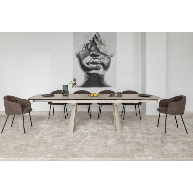 Стілець M-242 шоколадний + чорний 
Vetro