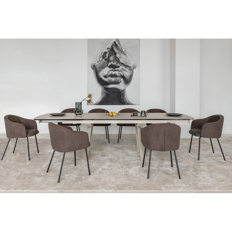 Стілець M-242 шоколадний + чорний 
Vetro