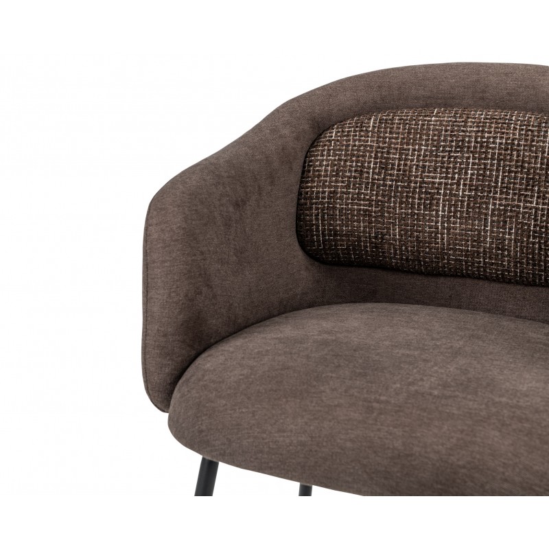 Стілець M-242 шоколадний + чорний 
Vetro