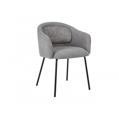 Стілець M-242 туманний сірий + чорний 
Vetro