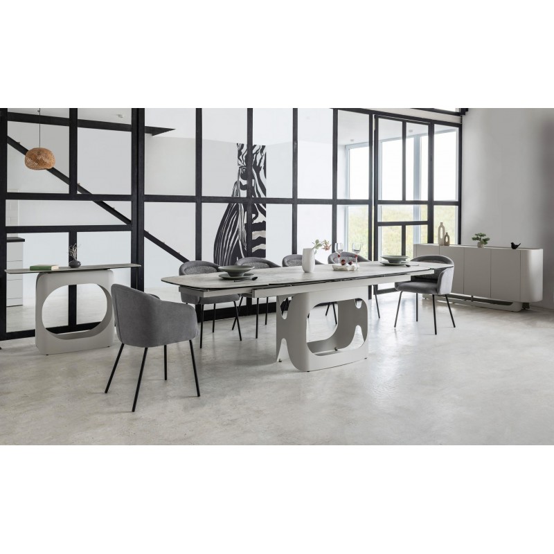 Стілець M-242 туманний сірий + чорний 
Vetro