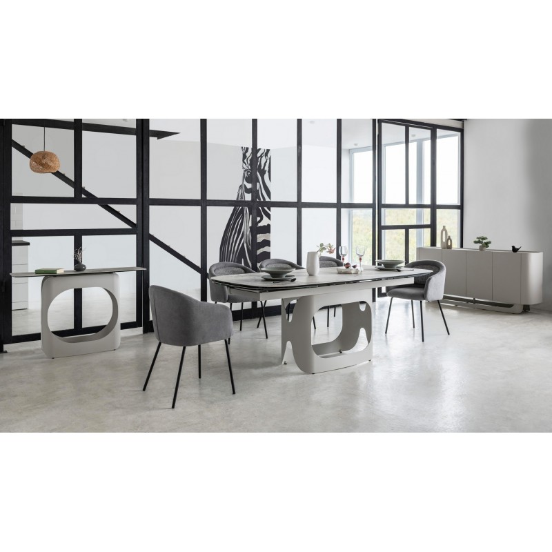 Стілець M-242 туманний сірий + чорний 
Vetro