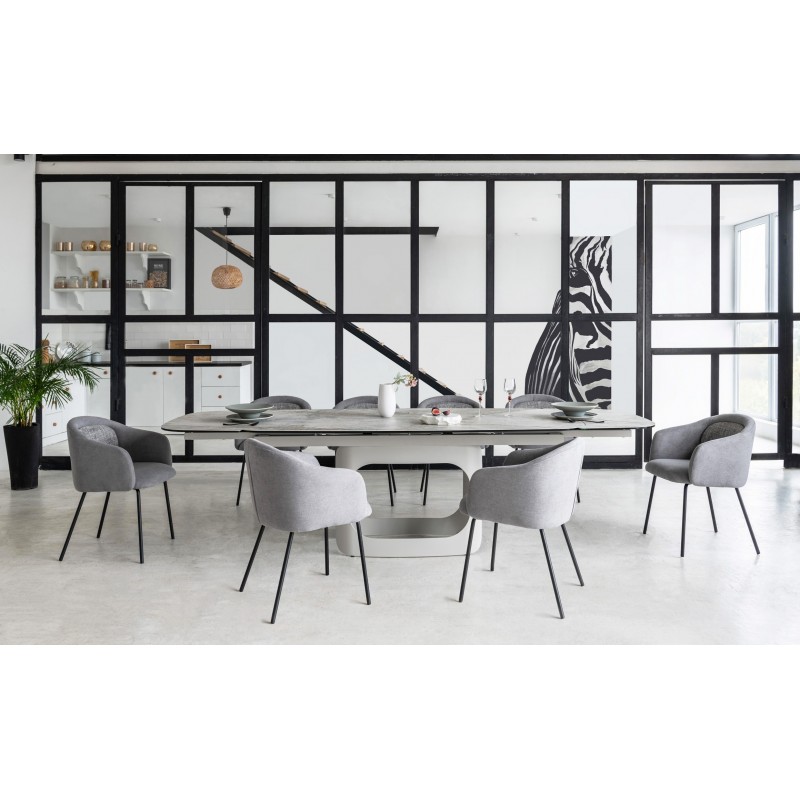 Стілець M-242 туманний сірий + чорний 
Vetro