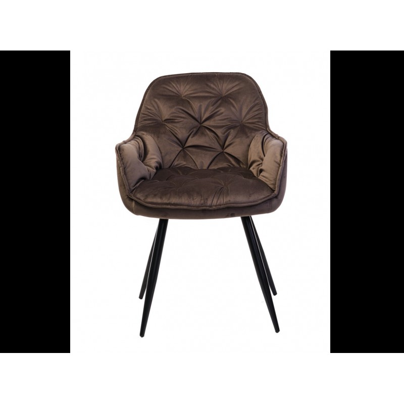 Стілець M-65 коричневий + чорний Vetro Mebel