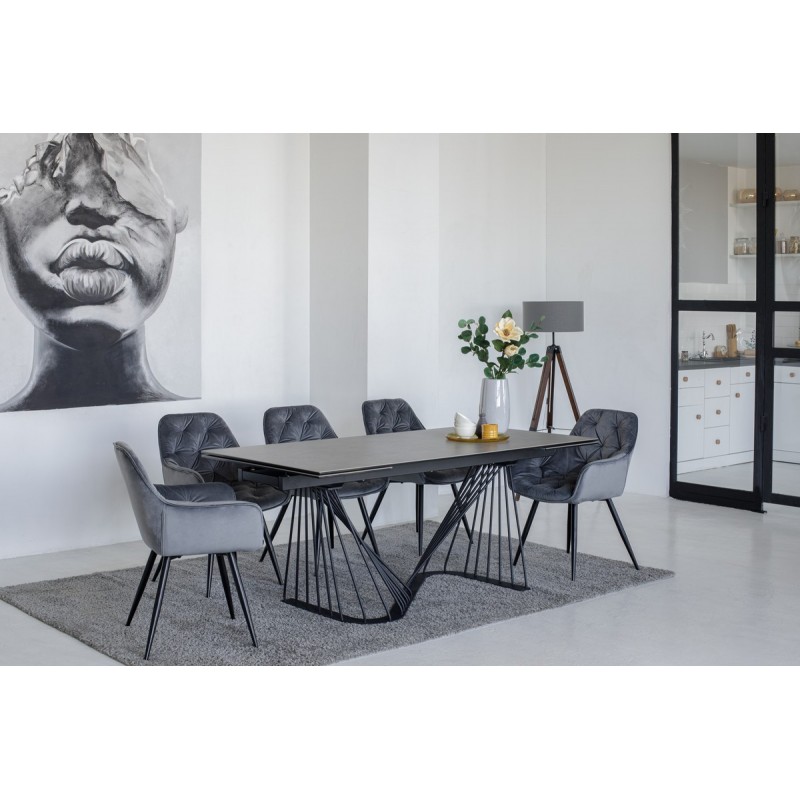 Стілець M-65 сірий + чорний Vetro Mebel