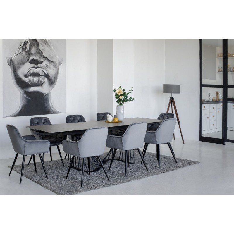 Стілець M-65 сірий + чорний Vetro Mebel