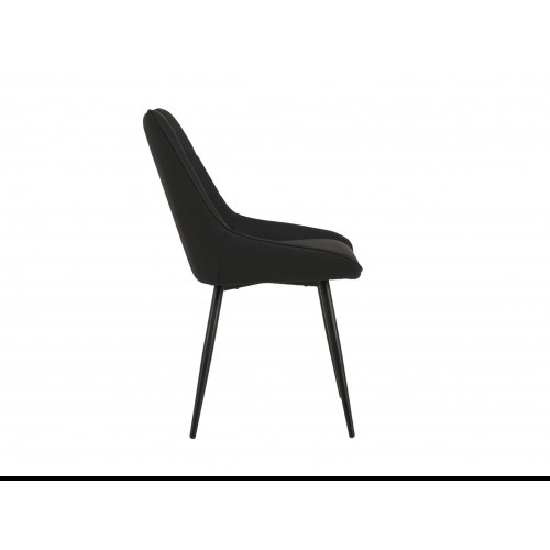 Cтілець M-75 чорний + чорний Vetro Mebel