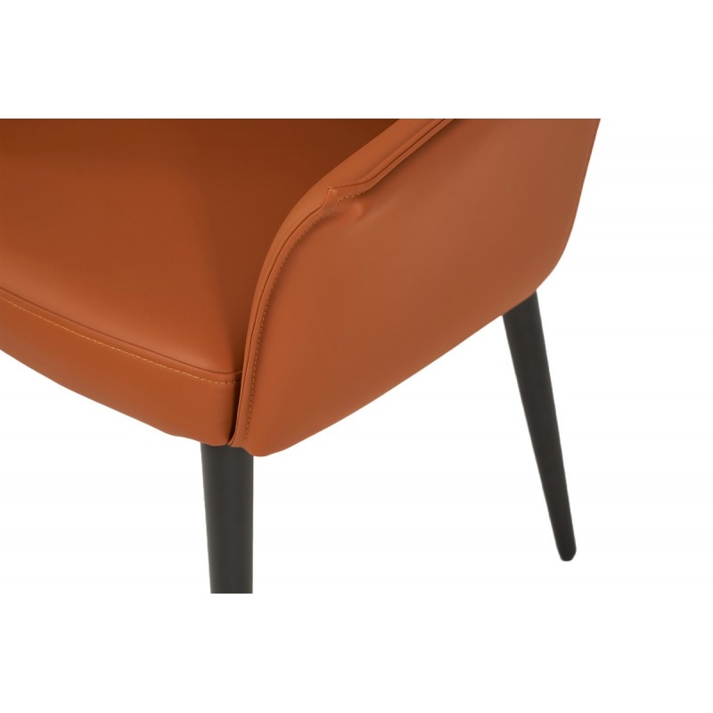 Стілець M-90 теракотовий + чорний Vetro Mebel