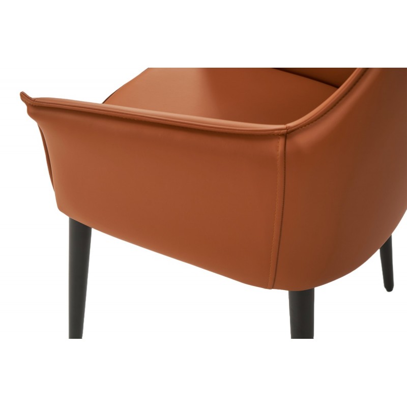 Стілець M-90 теракотовий + чорний Vetro Mebel