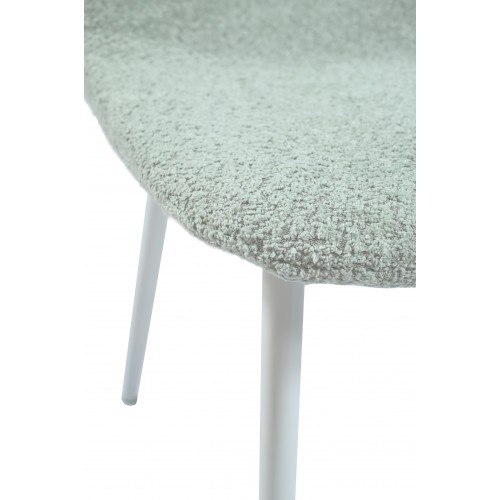 Стілець N-160 м'ятний букле + білий 
Vetro Mebel