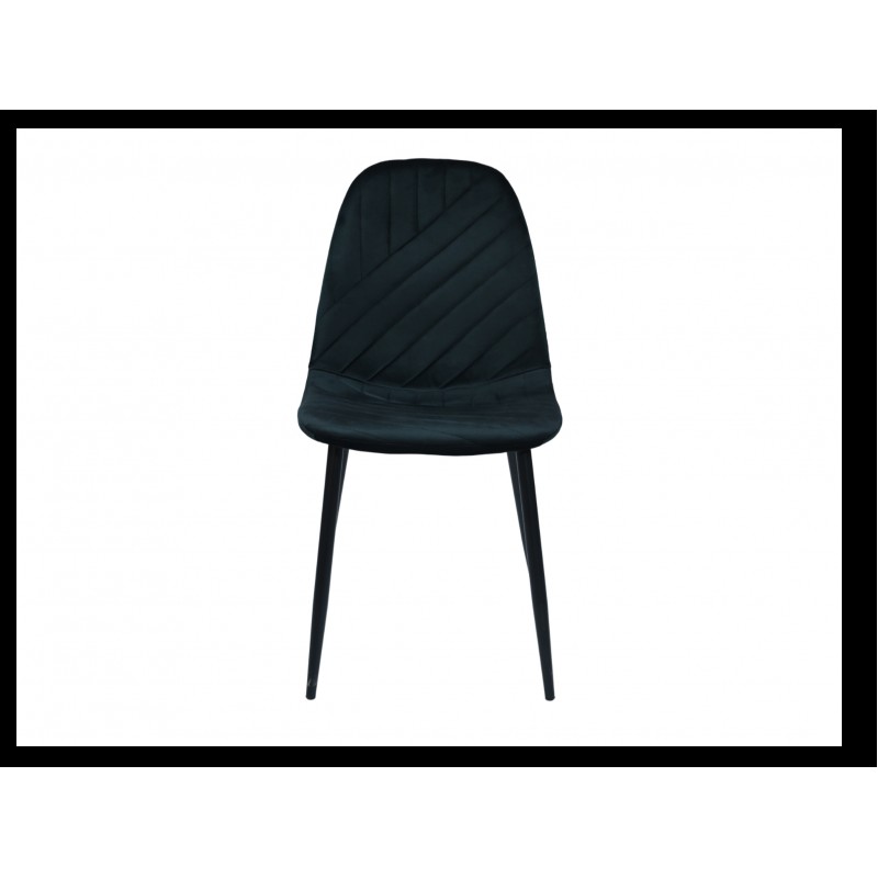 Стілець N-170 чорний велюр + чорний 
Vetro