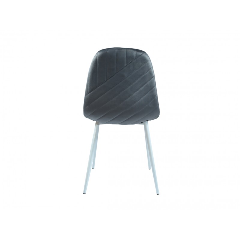 Стілець N-170 сірий велюр + білий 
Vetro